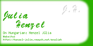 julia henzel business card
